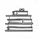 stack of books tattoo design idea