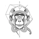 monkey on a boat tattoo design idea