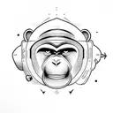 monkey on a boat tattoo design idea