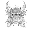 monkey on a boat tattoo design idea