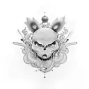 chef knife tattoo design idea