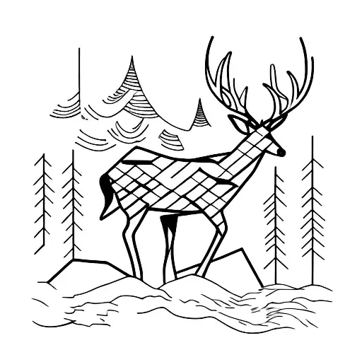 deer tattoo design idea