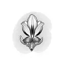 Pink lady slipper  tattoo design idea
