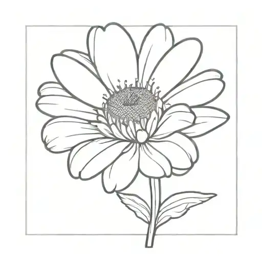 gerbera daisy flower tattoo design idea
