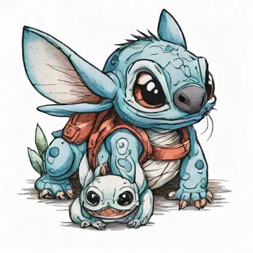 lilo and stich  tattoo design idea