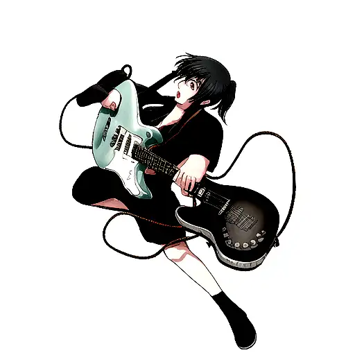 John Mayer Guitar Black-Labradors tattoo design idea