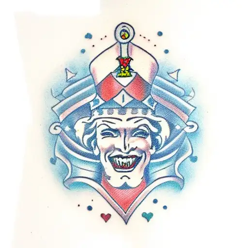King and Jester tattoo design idea