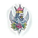 King and Jester tattoo design idea