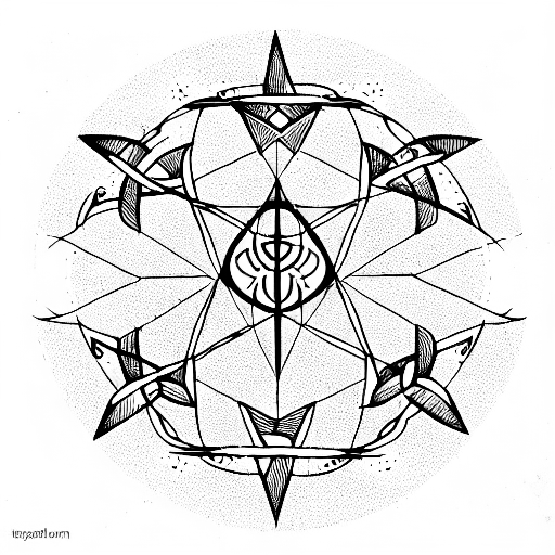 occult symbols tattoo design idea