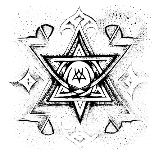 occult symbols tattoo design idea