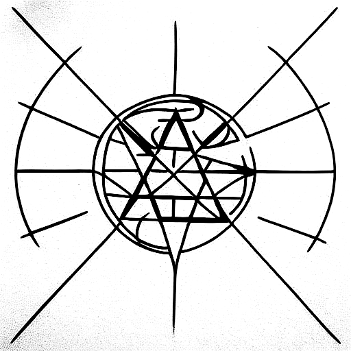occult symbols tattoo design idea
