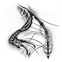 biomechanical tattoo design idea
