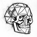 cyberpunk skull tattoo design idea