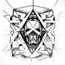 cyberpunk skull tattoo design idea