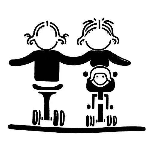 grandparents riding in a car tattoo design idea