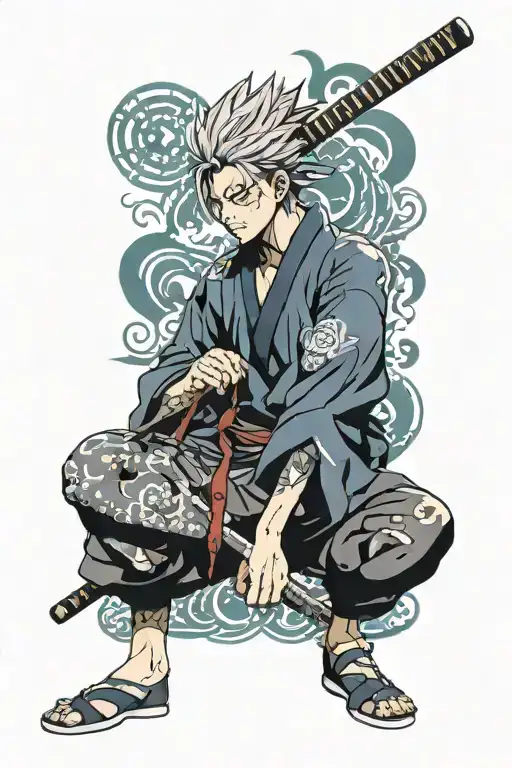 jujutsu kaisen anime arm sleeve tattoo tattoo design idea