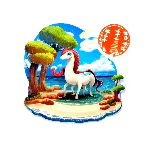 sea horse tattoo design idea