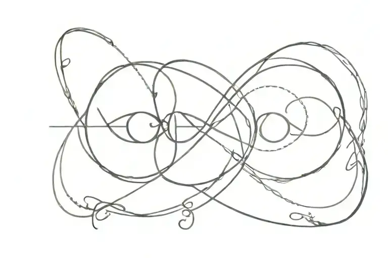 infinity symbol with saggitarius and capricorn zodiac sign tattoo design idea