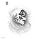 man falling through glass  tattoo design idea