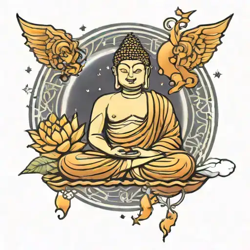 buddha space themed tattoo design tattoo design idea