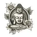 buddha inner peace tattoo design idea