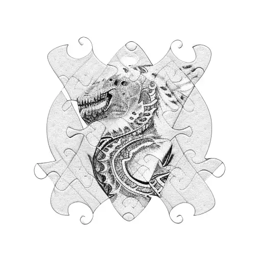 Jigsaw puzzles tattoo design idea