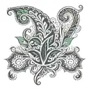 paisley pattern tattoo design idea