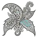 paisley pattern tattoo design idea