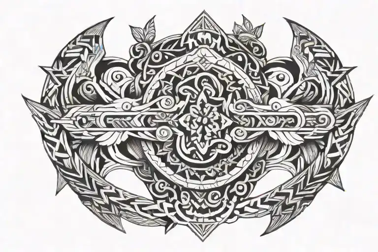 arm band for two brothers holding hands tattoo design idea