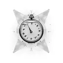 melting clock  tattoo design idea