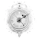 melting clock  tattoo design idea