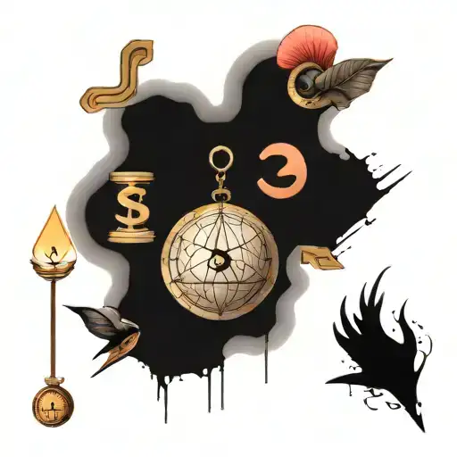 accounting symbols tattoo design idea