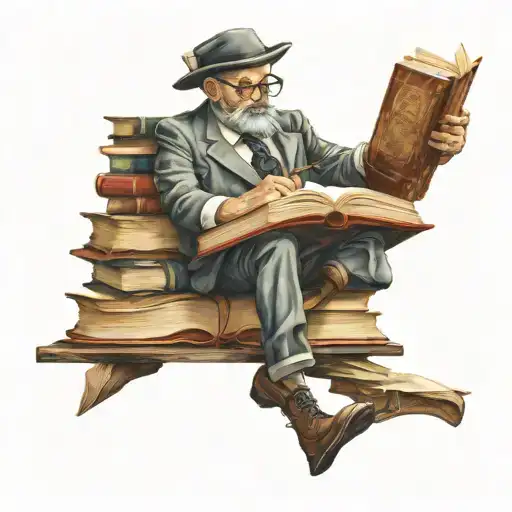 accountant balancing books tattoo design idea