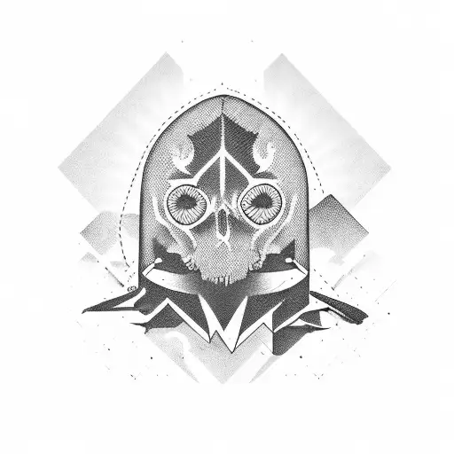 Combine elements of American rap and skate culture tattoo design idea