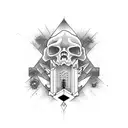 Combine elements of American rap and skate culture tattoo design idea