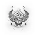 Combine elements of American rap and skate culture tattoo design idea