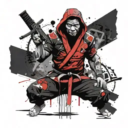 ronin win bjj mma poland tattoo design idea
