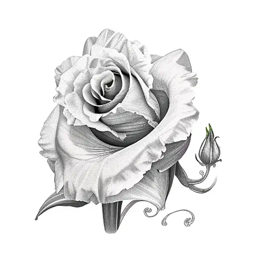 Daffodil, Rose, Gladiolus, Violet, bouquet, half sleeve tattoo design idea