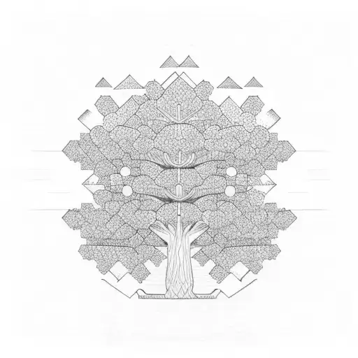 Monkey puzzle tree tattoo design idea