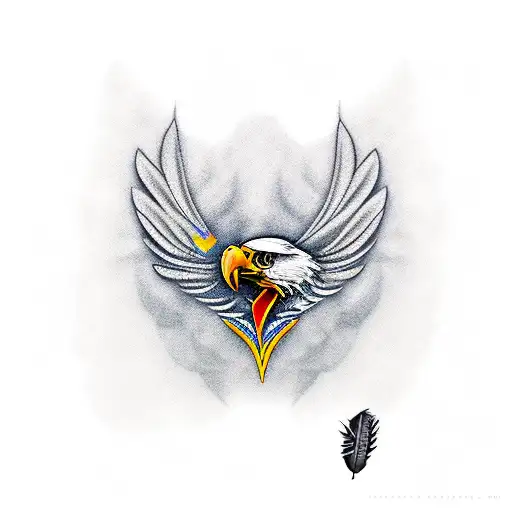 eagle feather  tattoo design idea