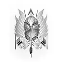 eagle feather  tattoo design idea