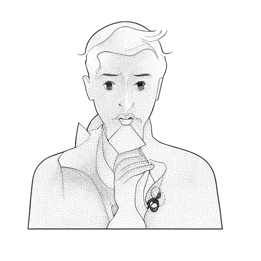 a man holding a paper boat tattoo design idea