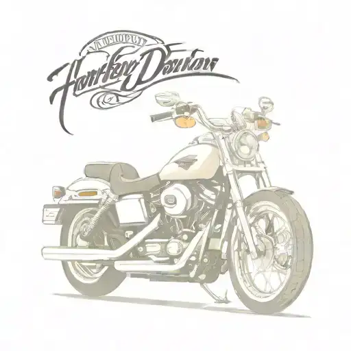 Harley Davidson Dyna Super Glide Sport 2003 tattoo design idea