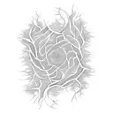 roots turn into fractal tattoo design idea