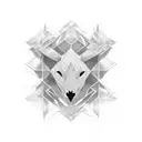 organic into geometric tattoo design idea