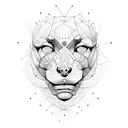 organic into geometric tattoo design idea