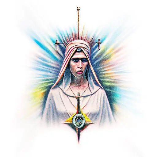 lady of sorrows tattoo design idea