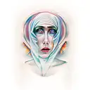 lady of sorrows tattoo design idea