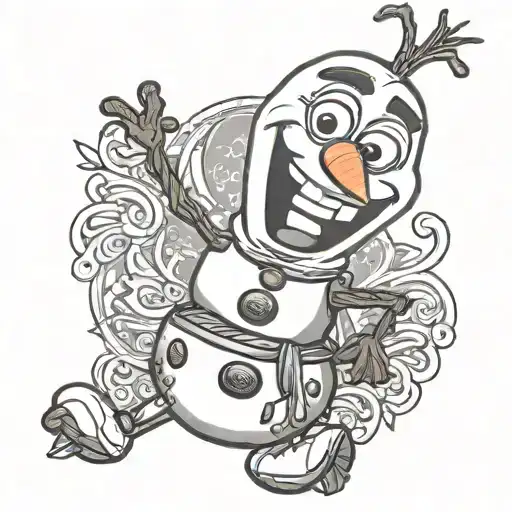 Olaf frozen tattoo design idea