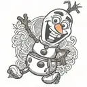 Olaf frozen tattoo design idea